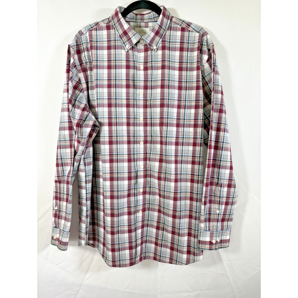 Croft & Barrow shirt size XL plaid long sleeves button up